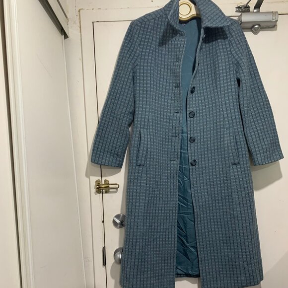 DONNA GIRL BY RENO WOOL BLEND TRENCH COATS SIZE L - Picture 8 of 13